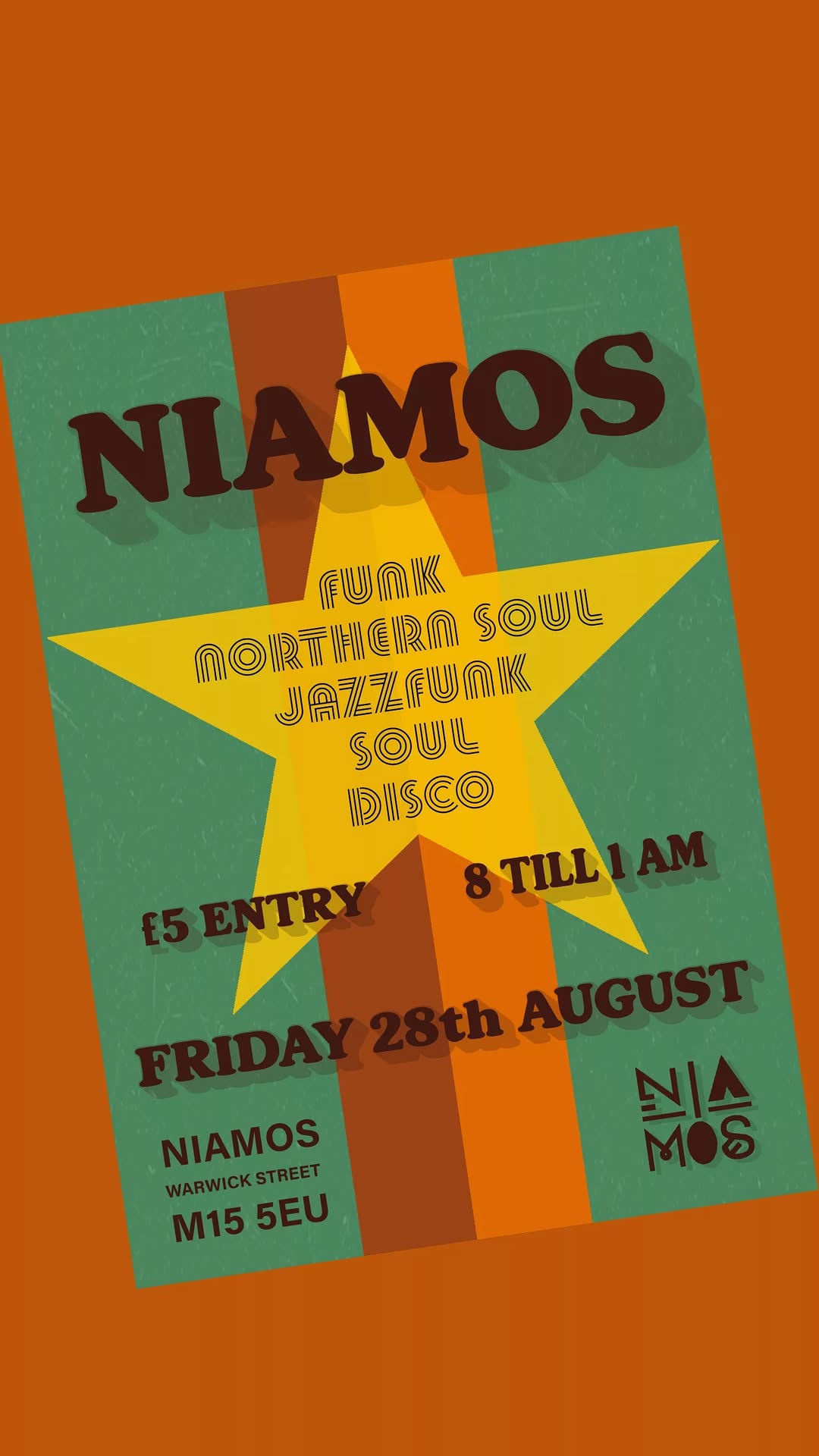 NIAMOS: Funk & Northern Soul Night
