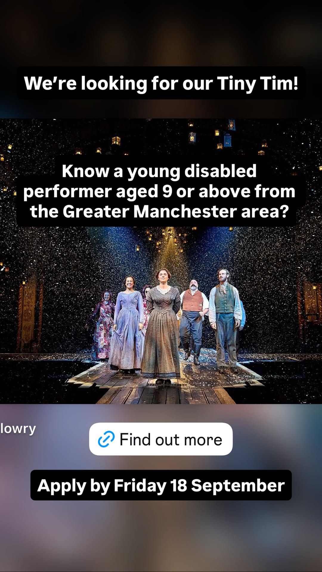 Children’s casting call: Tiny Tim in A Christmas Carol