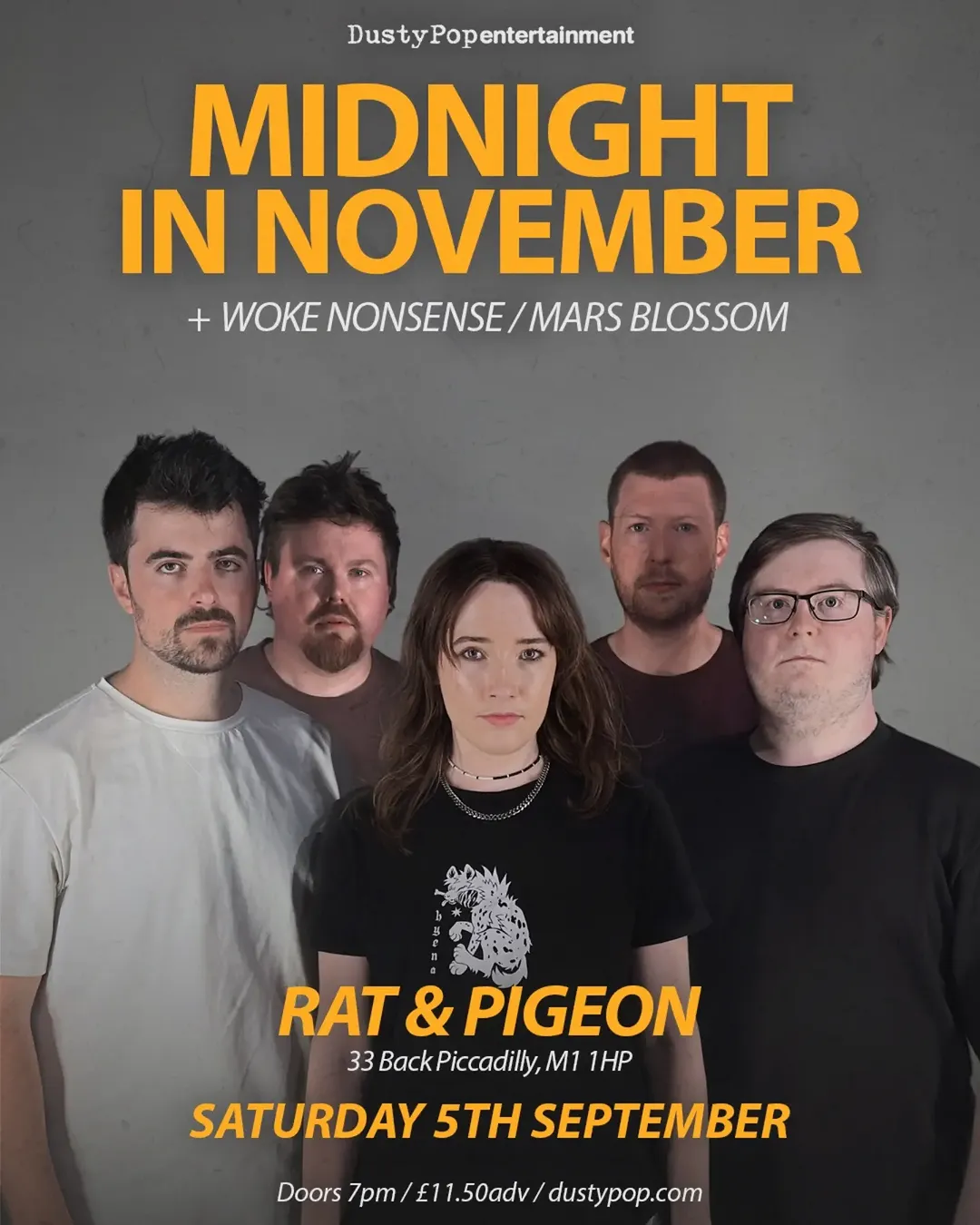Midnight In November — support from Mars Blossom & Woke Nonsense