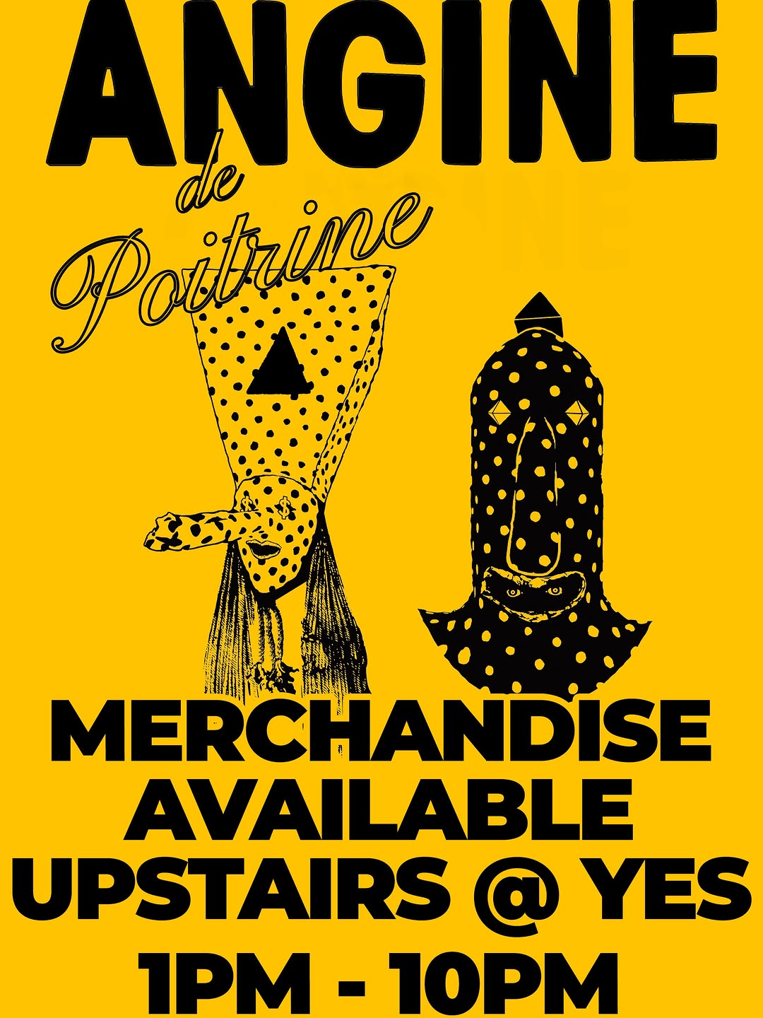 Angine de Poitrine merch pop-up