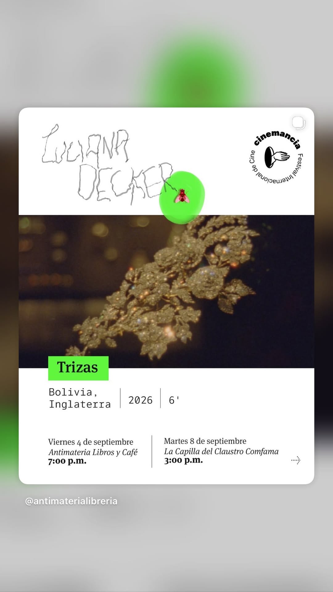 Cinemancia — Short film program (Antimateria)