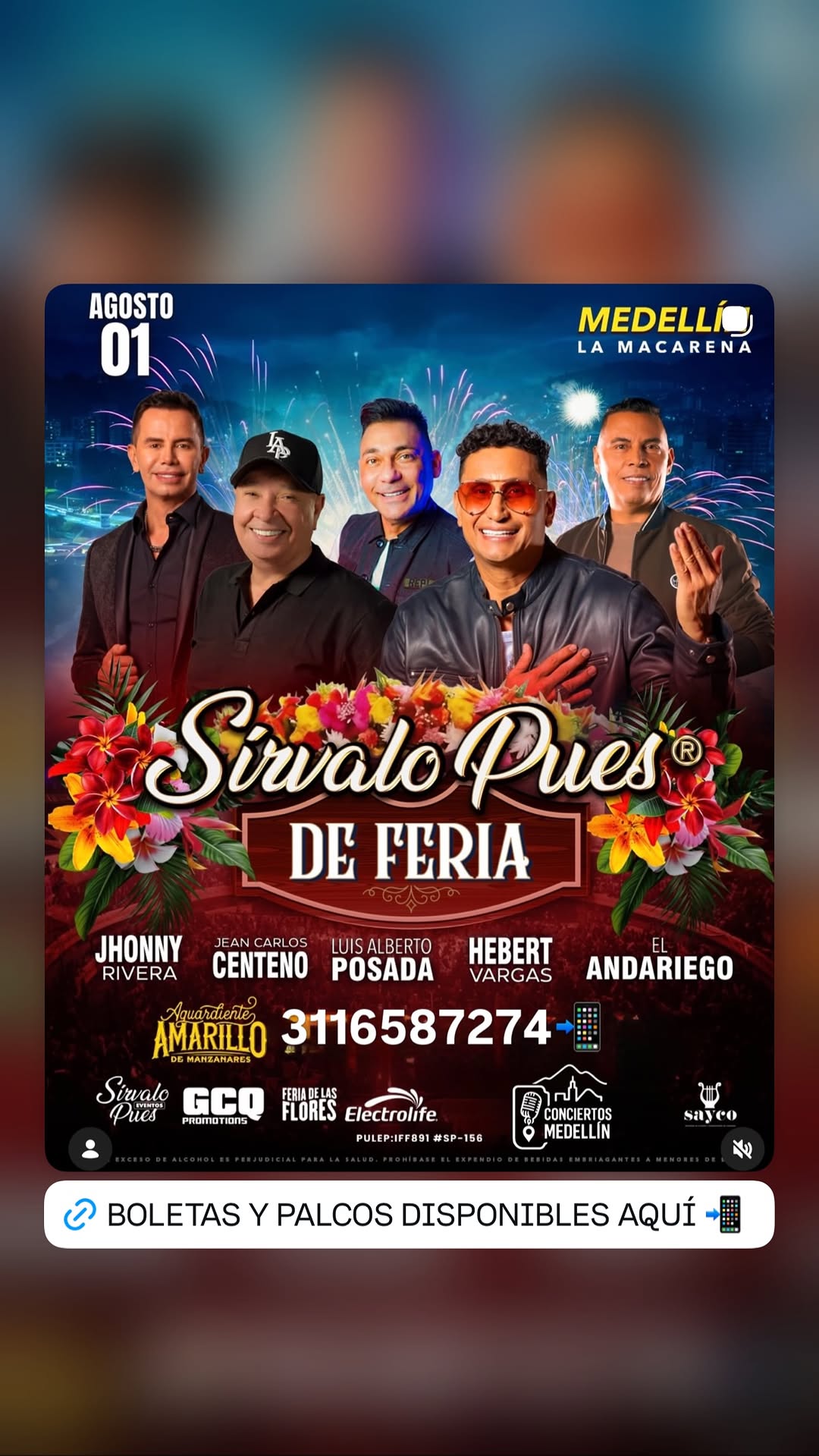 Sirvalo Pues de Feria — Jhonny Rivera, El Andariego & más