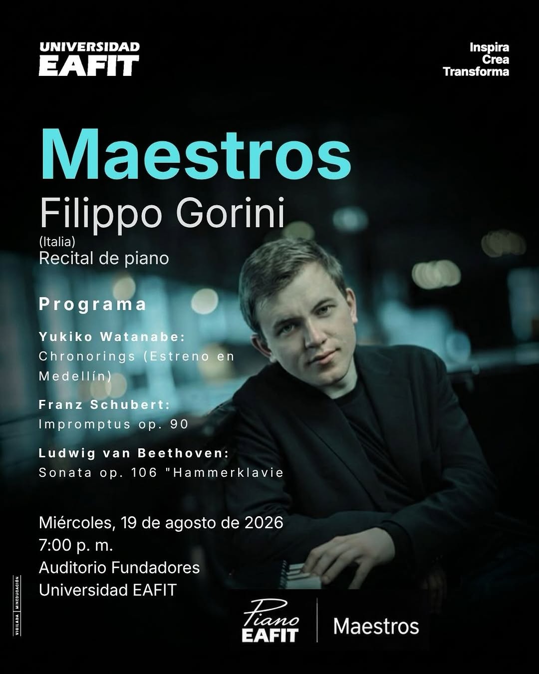 Filippo Gorini en PianoEAFIT