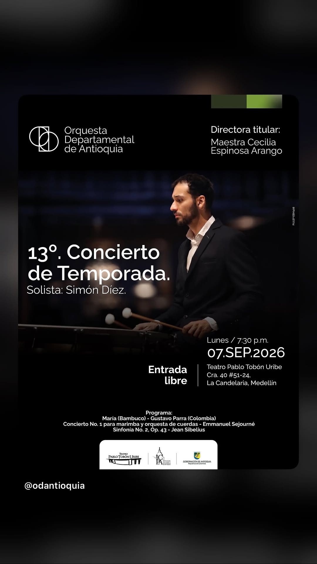 13° Concierto de Temporada — Orquesta Departamental de Antioquia