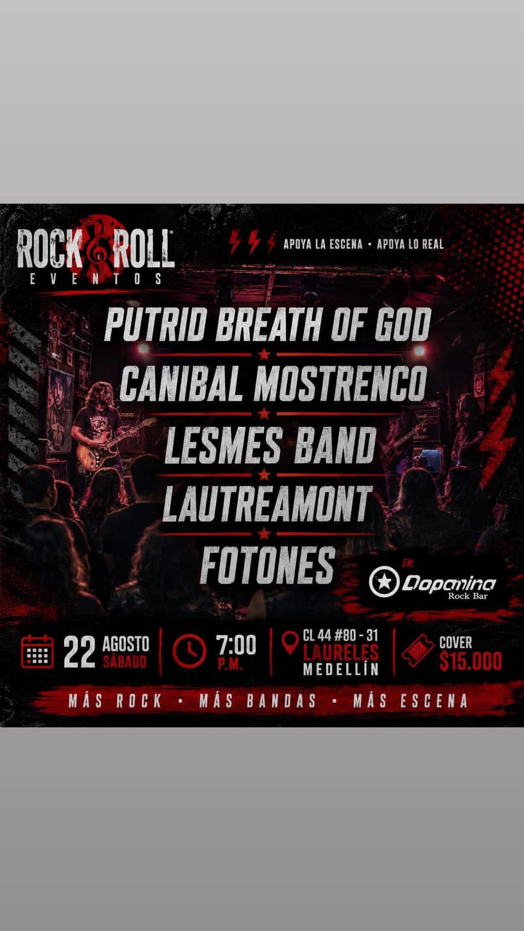 Rock & Roll Eventos: Putrid Breath of God, Canibal Mostrenco & More