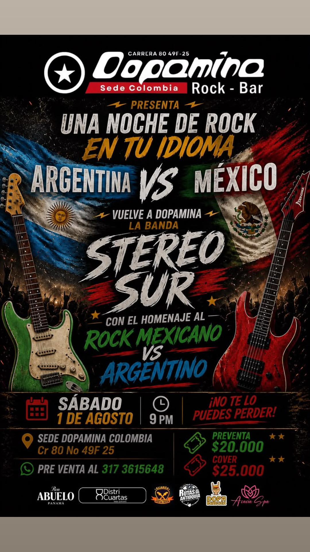 Argentina vs México — Una Noche de Rock en Tu Idioma