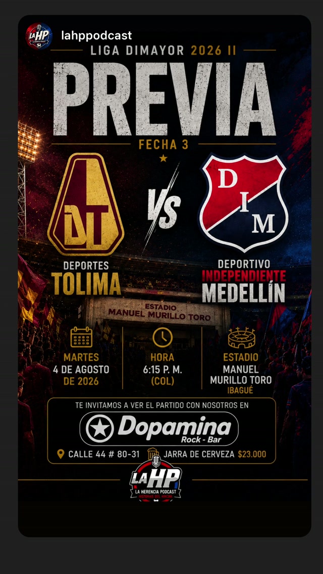 PREVIA: Deportes Tolima vs Independiente Medellín