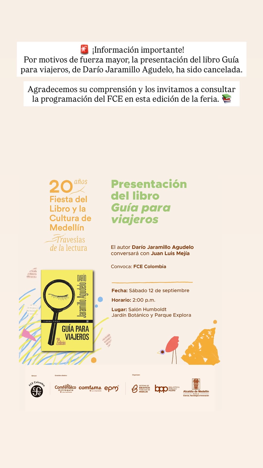 Presentación del libro Guía para viajeros — (CANCELADA)