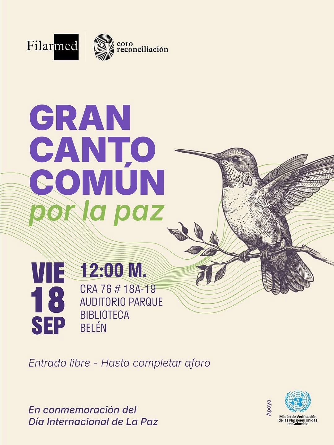 Un gran canto común por la paz