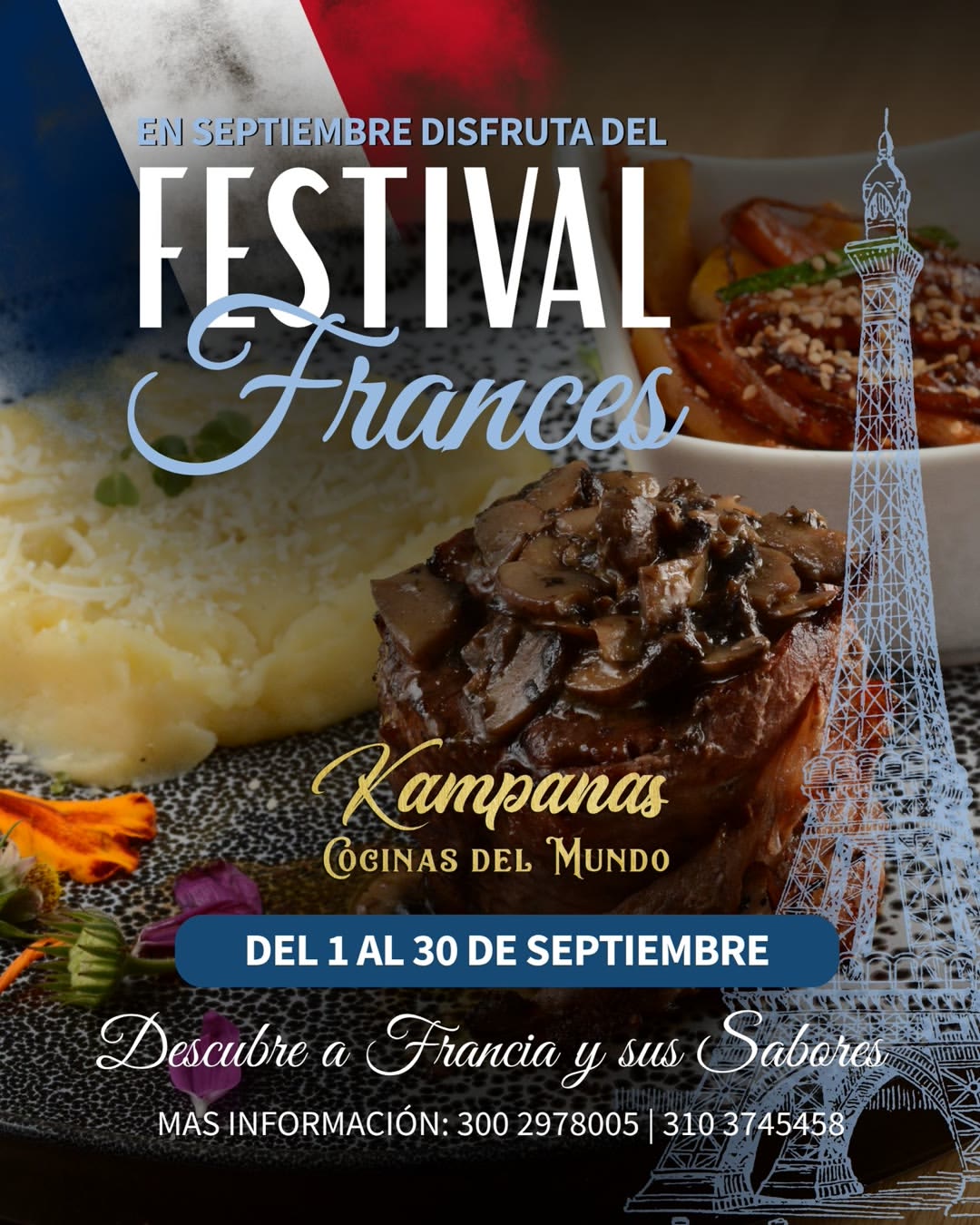 Festival Francia — menú francés en Kampanas