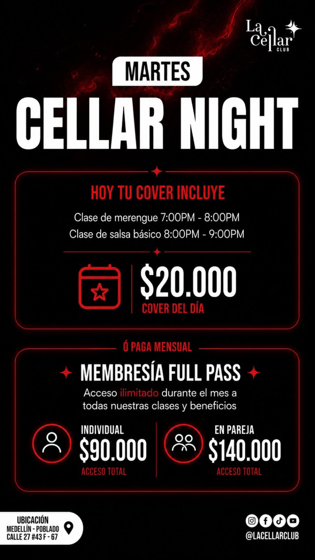 Cellar Night (Martes)