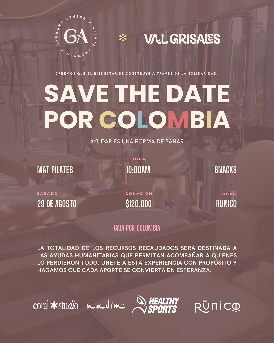 Save the Date: Por Colombia (Mat Pilates)