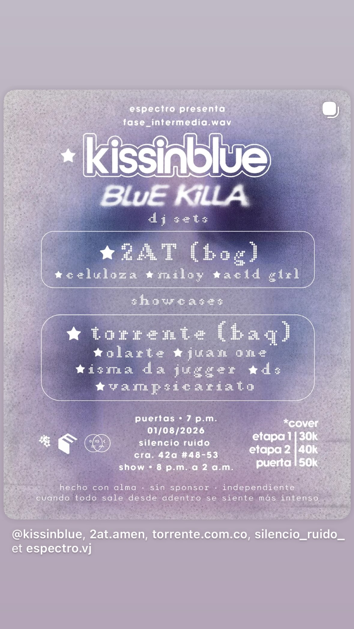 kissinblue + Blue Killa — DJ night