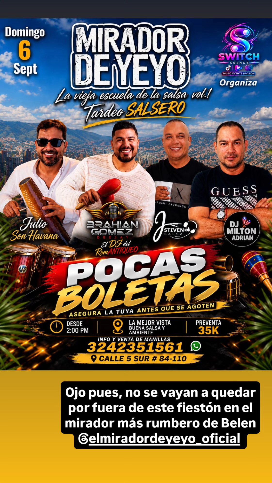 Mirador Deyeyo — Tardeo Salsero (Pocas Boletas)