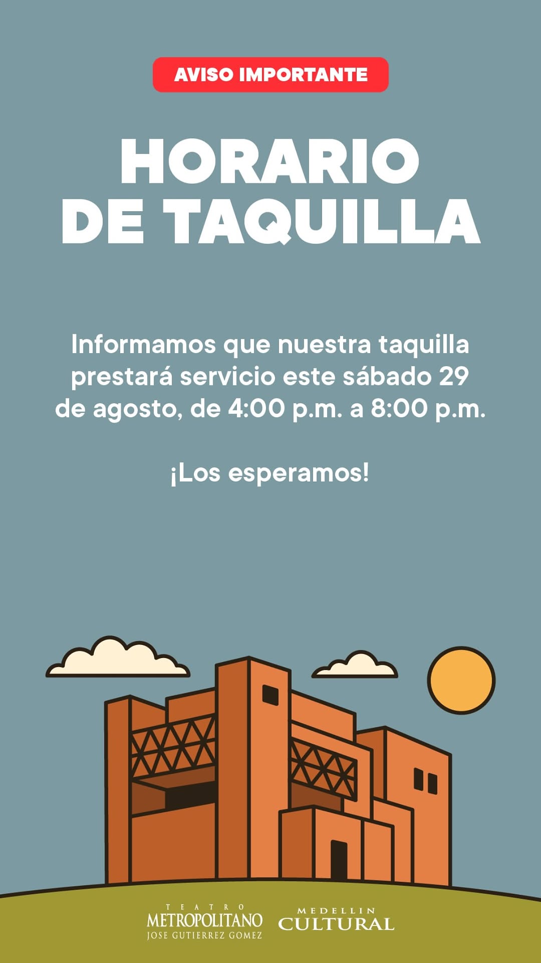 Box office hours — Teatro Metropolitano