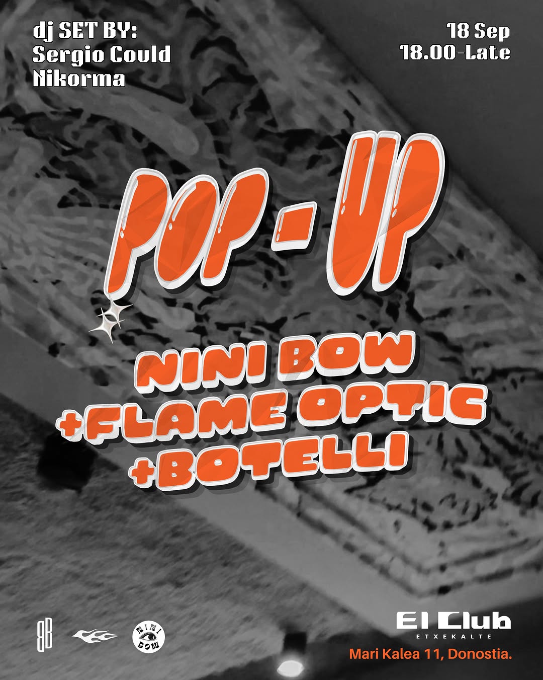 2026-09-18: Friday pop-up: @nini.bow + @flameoptic + @botellihardwear + @sergiocoulddoit