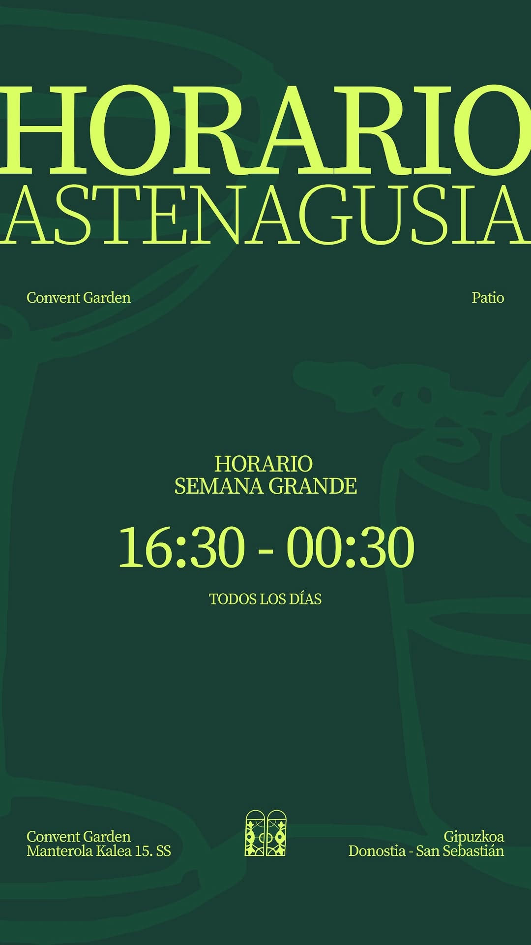 Patio open — Semana Grande