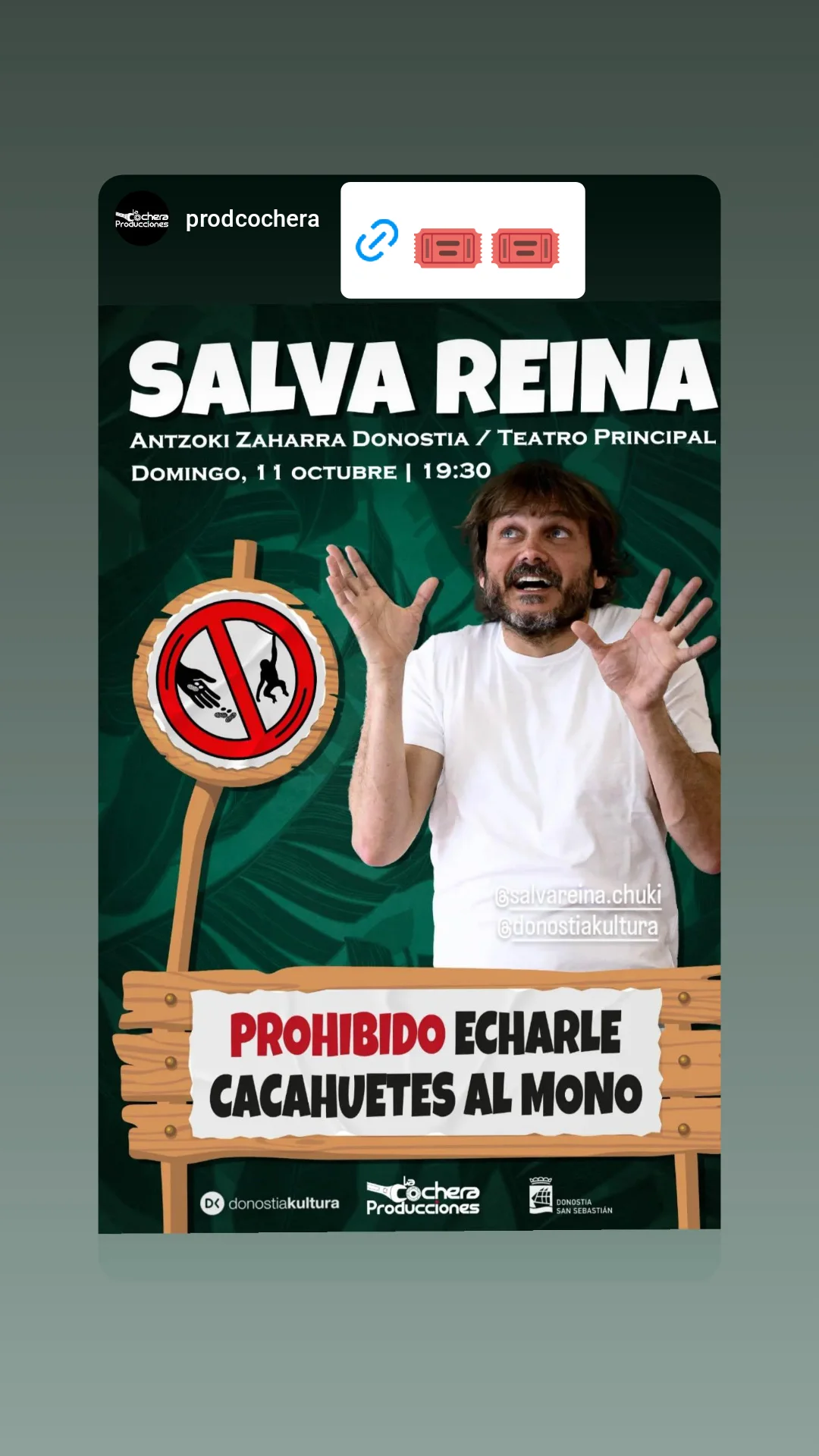 Prohibido echarle cacahuetes al mono — Salva Reina