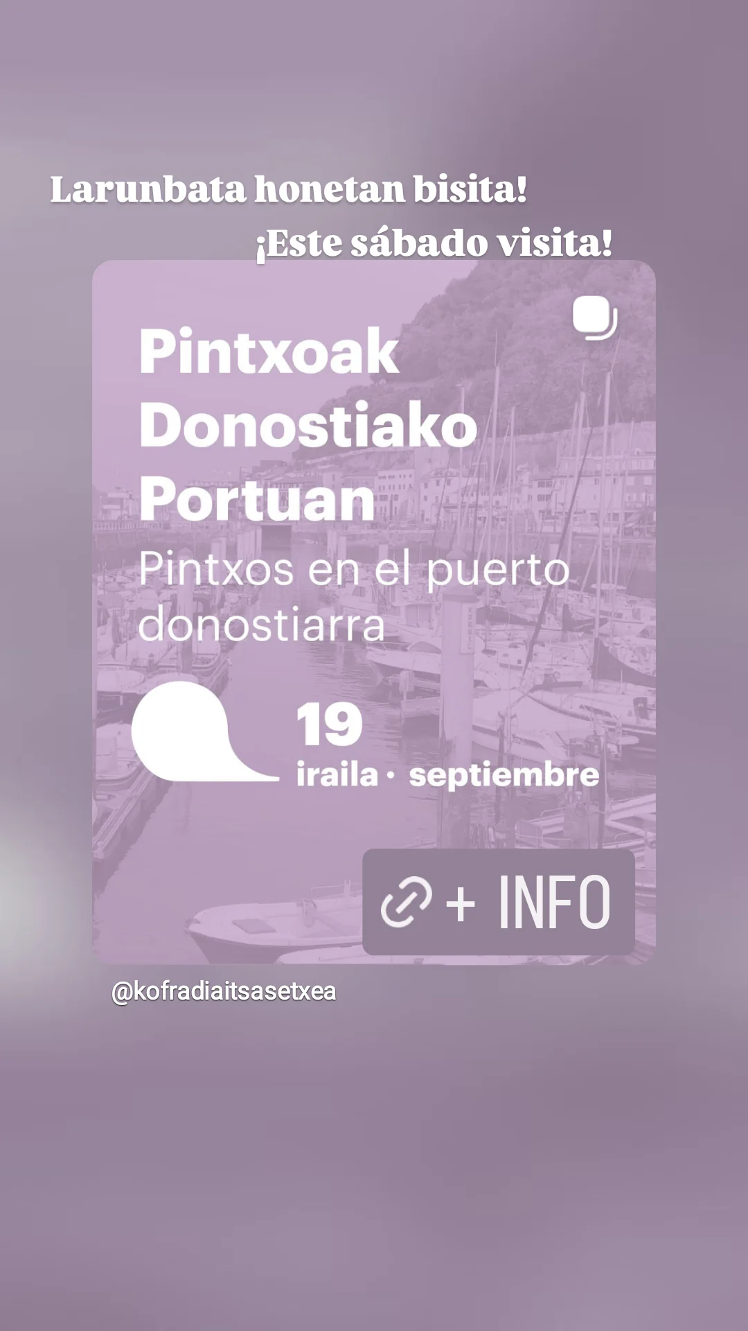 Pintxoak Donostiako Portuan