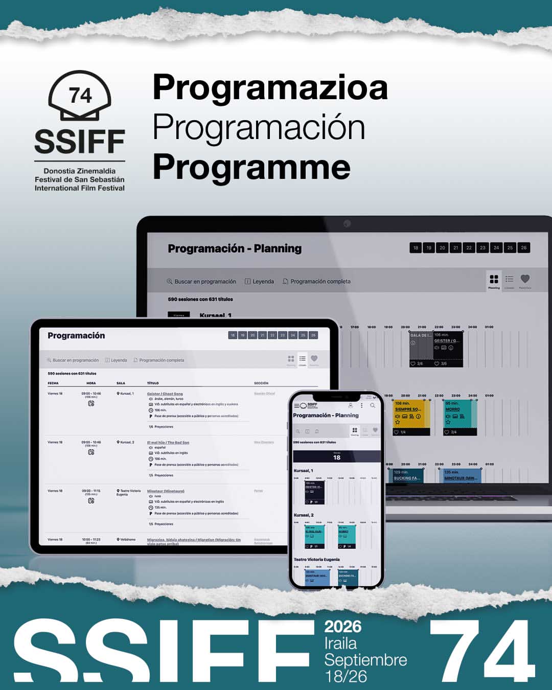 Programme publication — 74SSIFF programme goes online