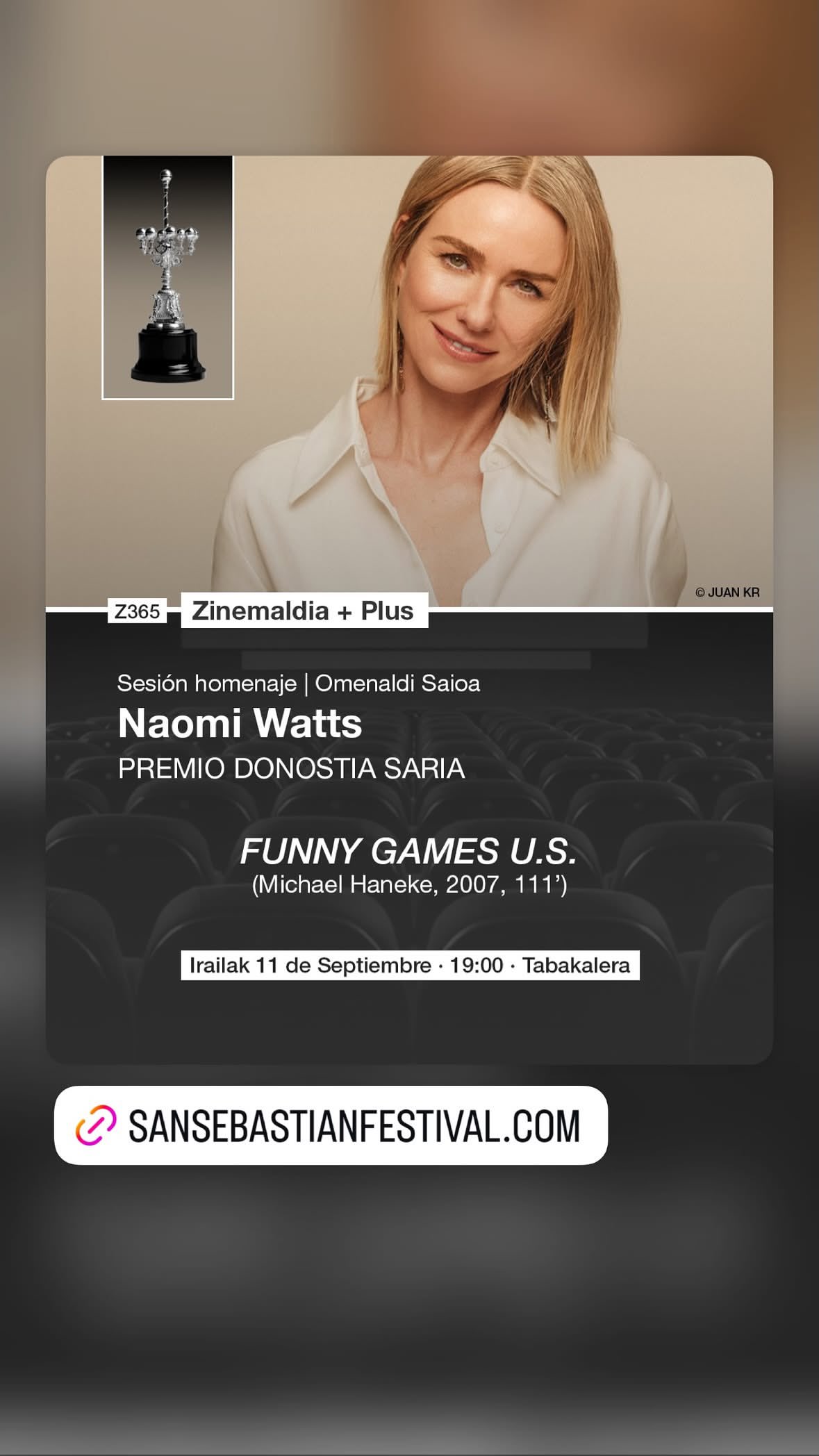 Naomi Watts — Premio Donostia Saria (Funny Games U.S.)